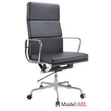Modern Office Eames Ergonomic Leather Aluminium Leisure Manager Chair (A01)